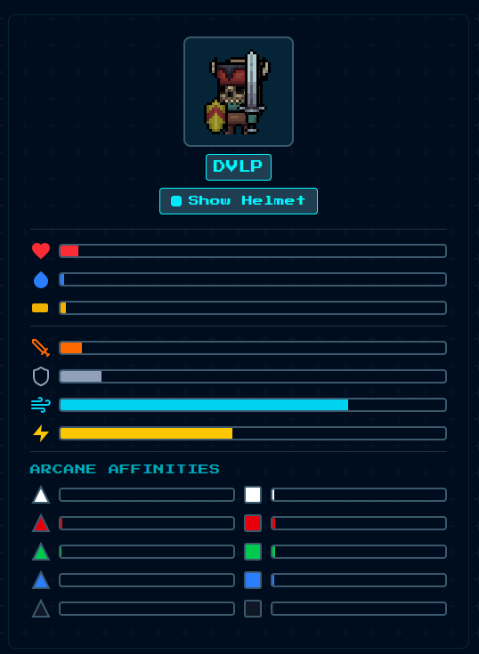 Hero stat readout