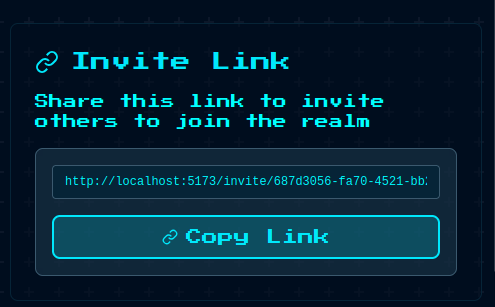 Invite Link Widget